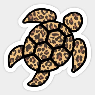 vsco turtle cheetah print Sticker